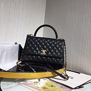 Chanel Coco Flap Bag With Top Handle Black - 3