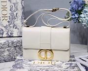 DIOR 30 MONTAIGNE CALFSKIN BAG WHITE - 5