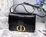 DIOR 30 MONTAIGNE CALFSKIN BAG BLACK - 1