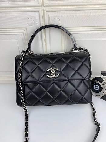 Chanel Trendy CC Flap Top Handle Bag with Silver Hardware