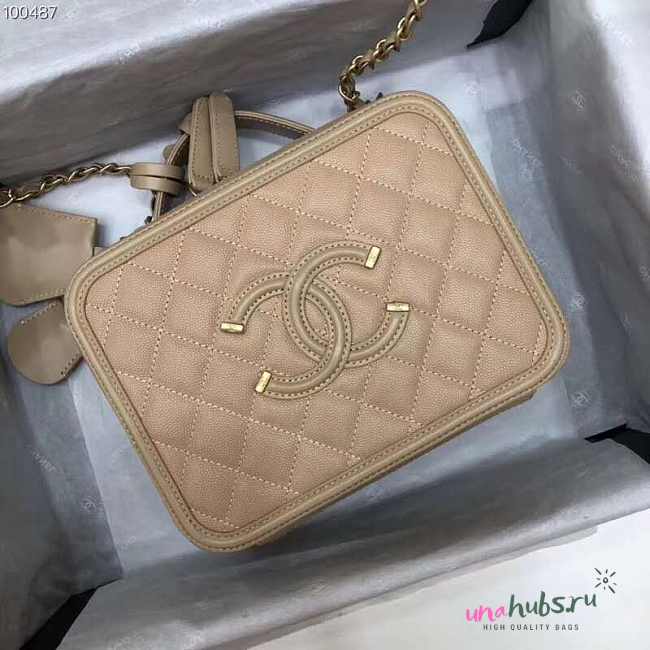 Chanel Vanity Bag all Beige  - 1