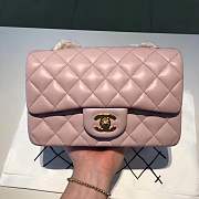 Chanel 20cm Classic Flap Bag Pink Lambskin Leather gold hardware - 1