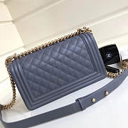 Chanel 25cm Caviar Grey leather Boy bag Gold Hardware - 6