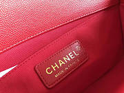 Chanel 25cm Caviar Red leather Boy bag Gold Hardware - 6