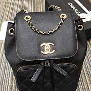 Chanel Fine Grain Embossed Calf Leather Backpack - 2