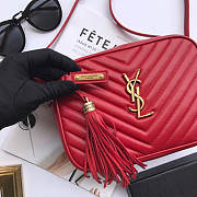 YSL Shoulder Bag Black&Red&Beige - 5