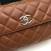 Chanel Trendy CC Flap Top Handle Tan Bag with Silver Hardware - 6