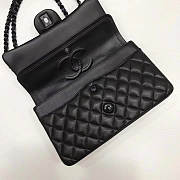 Chanel classic CF Lambskin Soft Leather Quilted Bag 25cm All Black  - 6