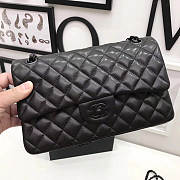 Chanel classic CF Lambskin Soft Leather Quilted Bag 25cm All Black  - 5