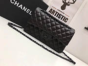 Chanel classic CF Lambskin Soft Leather Quilted Bag 25cm All Black  - 3