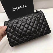 Chanel classic CF Lambskin Soft Leather Quilted Bag 25cm All Black  - 2