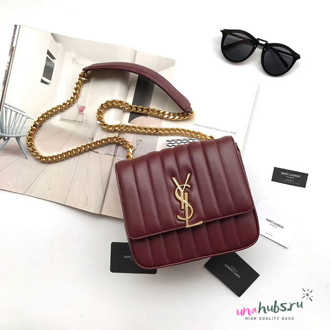 VICKY SHOULDER BAG ORIGINAL LEATHER MAROON - 1