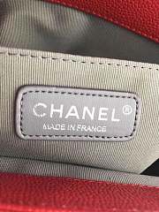 Chanel 30cm Red Caviar Boy Bag  - 6