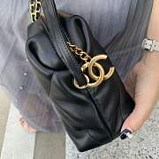 Chanel Lambskin small bowling bag black - 4