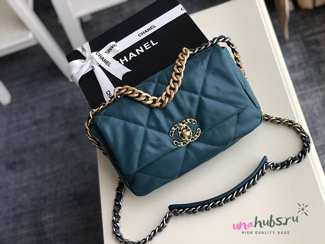 chanel 19 flap bag Turquoise - 1