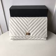 Chanel Palm print calfskin clutch White - 1