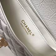 Chanel Palm print calfskin clutch White 002 - 6