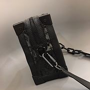 Louis VUITTON Soft Trunk Strap Black Mesh and Leather - 4