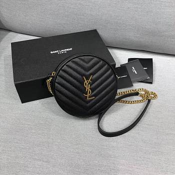 YSL Vinyle Camera Round Shoulder Bag