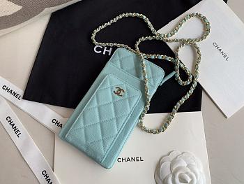 Chanel Phone Purse blue