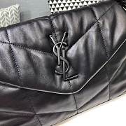 YSL LOULOU PUFFER MEDIUM BAG LAMBSKIN ALL BLACK - 5