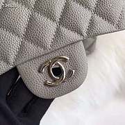 Chanel 17CM Mini Flap Grey Bag Caviar Leather With Silver Hardware - 2