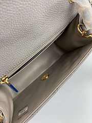 Chanel 17CM Mini Flap Grey Bag Caviar Leather With Gold Hardware - 4