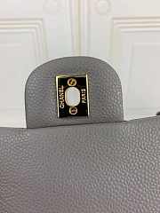 Chanel 17CM Mini Flap Grey Bag Caviar Leather With Gold Hardware - 5