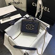 Chanel Vanity Case Navy Small - 5