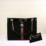 Gucci Rajah Large Suede Tote Black - 2