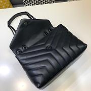 YSL MONOGRAM LOULOU SMALL SIZE ALL BLACK - 2