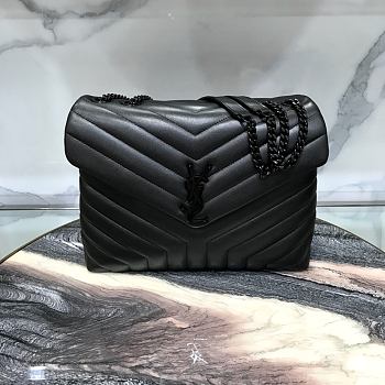 YSL MONOGRAM LOULOU MEDIUM SIZE ALL BLACK