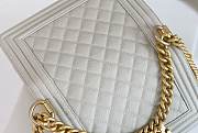 Chanel Samll Leboy Caviar Leather in White - 6