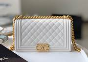 Chanel Medium Leboy Caviar Leather in White - 2