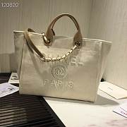 Chanel Deauville Tote Bag White - 1