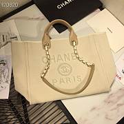 Chanel Deauville Tote Bag White - 4