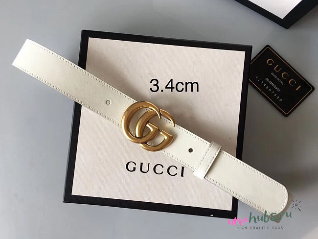 Gucci White Belt - 1