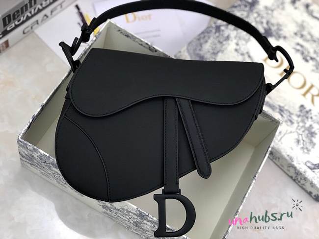 Dior Saddle Bag in Black Ultramatte Calfskin - 1