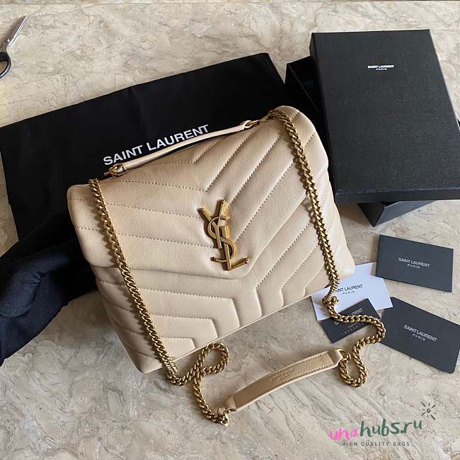 YSL LouLou Small bag in Beige - 1