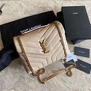 YSL LouLou Small bag in Beige - 3