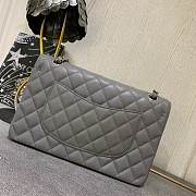 Chanel 1112 Gray medium size 2.55 caviar black gold - 6