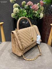 Chanel Coco Top Handle Bag Beige - 6