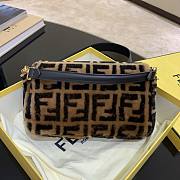 Fendi BAGUETTE Brown Sheepskin Bag - 4