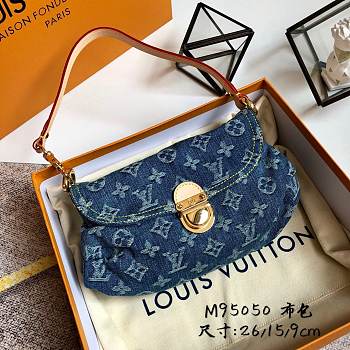 LV Denim Pleaty Bag 