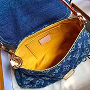 LV Denim Pleaty Bag  - 4