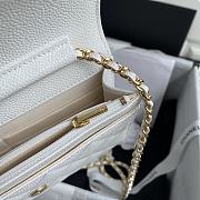 Chanel WOC Caviar Leather in White  - 5