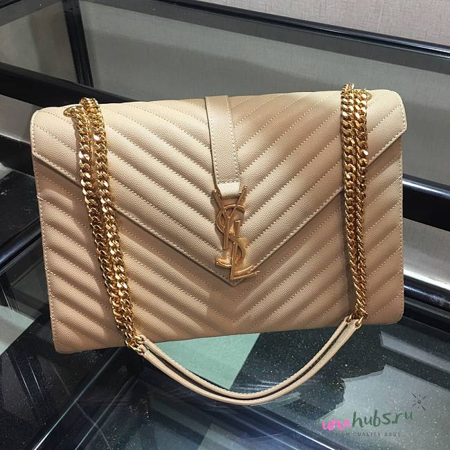 YSL MONOGRAM COLLEGE in Beige - 1