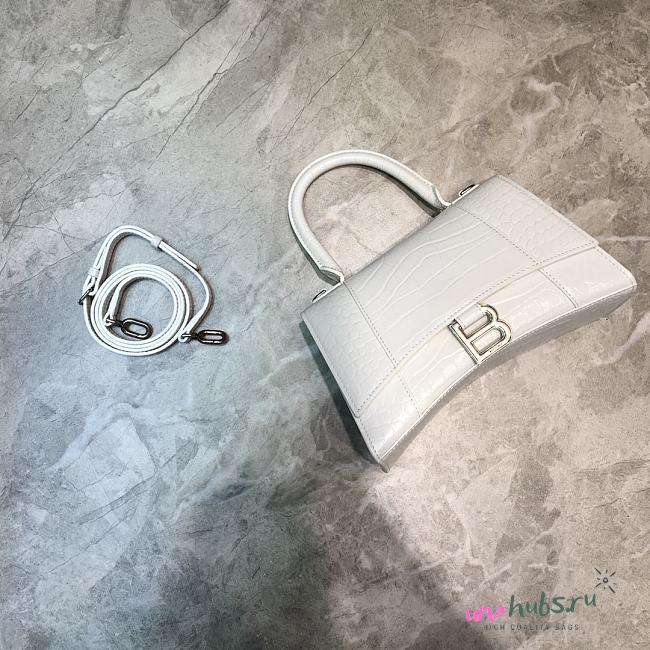 BALENCIAGA HOURGLASS SMALL BAG White - 1