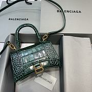 BALENCIAGA HOURGLASS XS TOP HANDLE BAG Green - 6