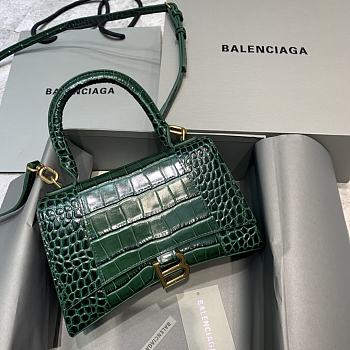 BALENCIAGA HOURGLASS SMALL TOP HANDLE BAG Green